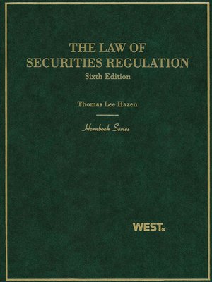 cover image of The Law of Securities Regulation, 6th (Hornbook Series)